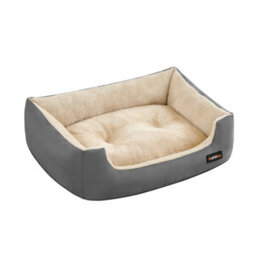 LEDREM Dog Bed Large Washable, Soft Cosy Grey Dog Sofa Bed Puppy Bed Removable Reversible Cushion Dog Beds Pet Bed - thumbnail 8
