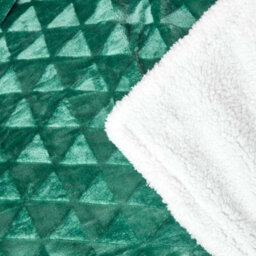 Homescapes Emerald Green Geometric Triangle Velvet Throw, 160 X 200 Cm - thumbnail 5