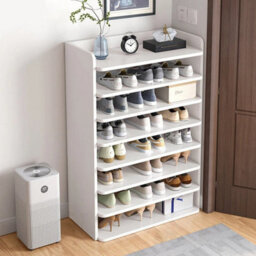 8 Tiers Shoe Cabinet Rack Storage Cupboard Footwear Desktop Stand Wooden Shelves - thumbnail 1