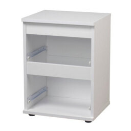 (White Carcass And White Drawers) 2 Drawer Wooden Bedside Cabinet Side Table - thumbnail 4