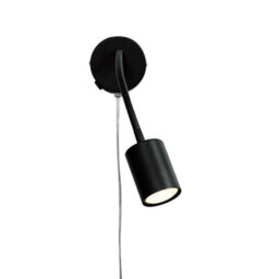 Nordlux Explore Metal Wall Light  Black,plug In Or Mains - thumbnail 1