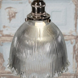 D'arblay Nickel Scalloped Prismatic Glass Dome French Style Stairwell Pendant Light - Se Home - thumbnail 2