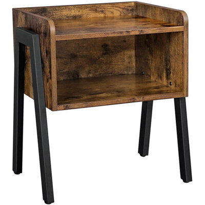 Mahogany Side Table With Storage - image 1