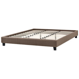 Beliani Bed Without Headboard Boucle Roanne 180 X 200 Cm (Eu Super King) Taupe - thumbnail 5