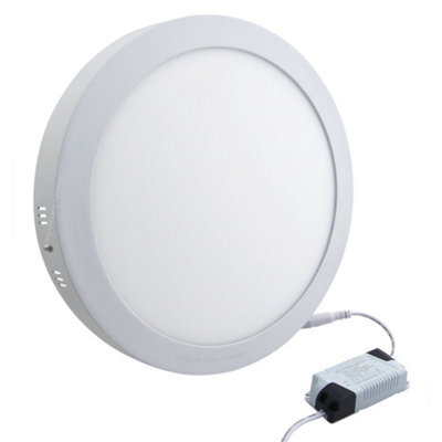 Long Life Lamps Company 24W Surface Mount Led Round Panel 6500K Cool White - image 1