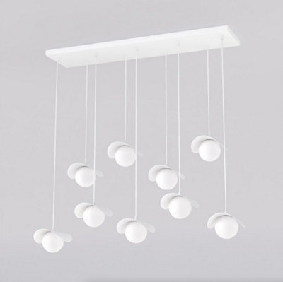 Emibig Lighting Emibig Ritual Pendant Lamp 9 X G9 White With White Shade - image 1