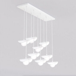 Emibig Lighting Emibig Ritual Pendant Lamp 9 X G9 White With White Shade - thumbnail 3