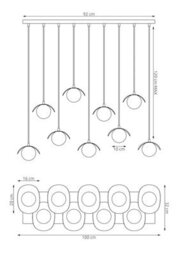 Emibig Lighting Emibig Ritual Pendant Lamp 9 X G9 White With White Shade - thumbnail 5