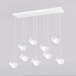 Emibig Lighting Emibig Ritual Pendant Lamp 9 X G9 White With White Shade - thumbnail 1