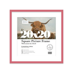 "20X20"" Pink Picture Frame - 20X20"" Square Frame With 18X18"" Mount For 20X20""/18X18"" Pictures Vintage Style Gallery Wall, 1 Pack" - thumbnail 1