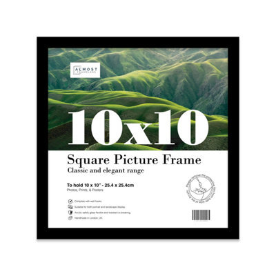 10X10 Black Picture Frame (25.4 X 25.4Cm) Poster, Photo, Artwork, Gallery Wall Or Print - image 1