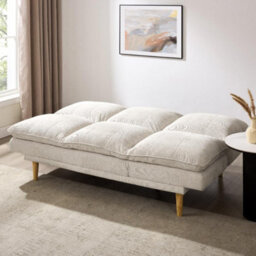 Home Detail Poppy Clic-Clac Sofa Bed, Beige Linen - thumbnail 3
