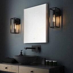 Bubly Bathrooms Herbert Black Modern Bathroom Wall Light, E27 Led Compatible, Ip44 Aluminium Frame - thumbnail 4
