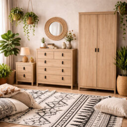 Wyld Haus Wildberry 3-Piece Bedroom Set In Jackson Hickory Oak - thumbnail 1