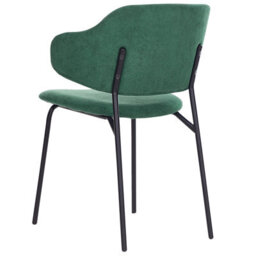 Beliani Set Of 2 Dining Chairs Kenai Fabric Dark Green - thumbnail 6