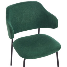 Beliani Set Of 2 Dining Chairs Kenai Fabric Dark Green - thumbnail 7