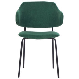Beliani Set Of 2 Dining Chairs Kenai Fabric Dark Green - thumbnail 5