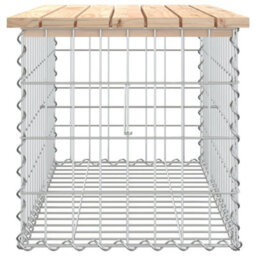 Berkfield Garden Bench Gabion Design 83X44X42 Cm Solid Wood Pine - thumbnail 4