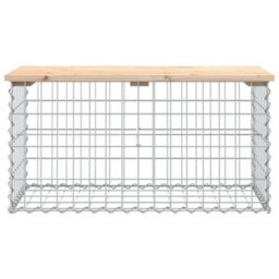 Berkfield Garden Bench Gabion Design 83X44X42 Cm Solid Wood Pine - thumbnail 3