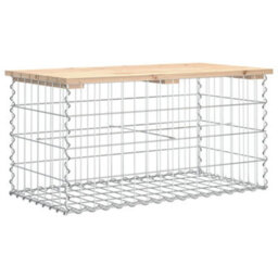 Berkfield Garden Bench Gabion Design 83X44X42 Cm Solid Wood Pine - thumbnail 5