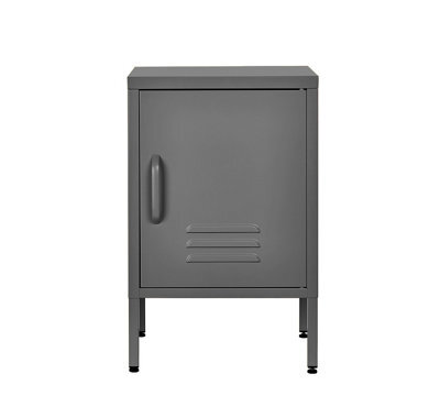 MMT Funiture Designs mmt  Grey  Metal Locker Cabinet - 38X38X60Cm Bedside Table Sideboard For Bedroom/living - image 1