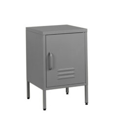 MMT Funiture Designs mmt  Grey  Metal Locker Cabinet - 38X38X60Cm Bedside Table Sideboard For Bedroom/living - thumbnail 8