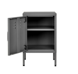 MMT Funiture Designs mmt  Grey  Metal Locker Cabinet - 38X38X60Cm Bedside Table Sideboard For Bedroom/living - thumbnail 6