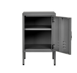 MMT Funiture Designs mmt  Grey  Metal Locker Cabinet - 38X38X60Cm Bedside Table Sideboard For Bedroom/living - thumbnail 7