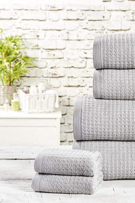 Rapport Belle Maison Waffle Cotton 6 Piece Towel Bales