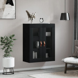 Berkfield Wall Mounted Cabinet Black 69.5X34X90 Cm - thumbnail 3