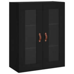 Berkfield Wall Mounted Cabinet Black 69.5X34X90 Cm - thumbnail 2