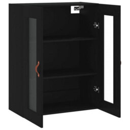 Berkfield Wall Mounted Cabinet Black 69.5X34X90 Cm - thumbnail 7