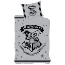 Harry Potter Hogwarts Duvet Cover Set Grey (Single) - thumbnail 2