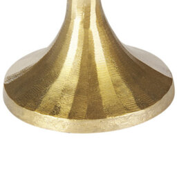 Beliani Set Of 3 Candle Holders Zimbabwe Metal 36 Cm Gold - thumbnail 5