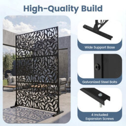 Gainoom 183 Cm Metal Outdoor Privacy Screen Rustproof Modern Decorative Room Divider - thumbnail 8