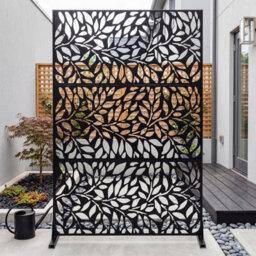 Gainoom 183 Cm Metal Outdoor Privacy Screen Rustproof Modern Decorative Room Divider - thumbnail 3