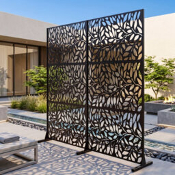 Gainoom 183 Cm Metal Outdoor Privacy Screen Rustproof Modern Decorative Room Divider - thumbnail 4