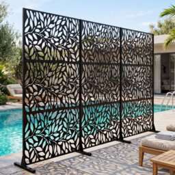 Gainoom 183 Cm Metal Outdoor Privacy Screen Rustproof Modern Decorative Room Divider - thumbnail 5