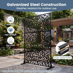 Gainoom 183 Cm Metal Outdoor Privacy Screen Rustproof Modern Decorative Room Divider - thumbnail 7