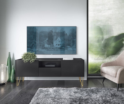 Abakus Direct Harmony Collection Tv Stand Rtv144 Black - image 1