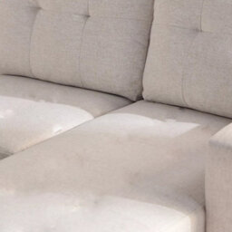 Luxury Life Furniture Portofino 3 Seater Corner Sofa, Chaise Lounge Furniture With Reversible Ottoman Footstool Or Chaise - Light Sand - thumbnail 7