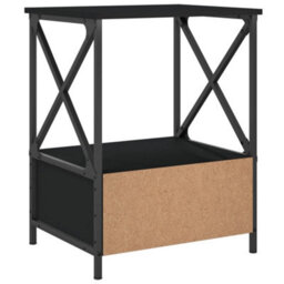 Berkfield Bedside Tables 2 Pcs Black 50X41X65 Cm Engineered Wood - thumbnail 9