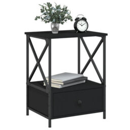 Berkfield Bedside Tables 2 Pcs Black 50X41X65 Cm Engineered Wood - thumbnail 3