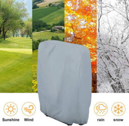 Folding Deckchair Cover, Set Of 2, Grey, Windproof Uv Resistant, Garden Chair Tarpaulin With Storage Bag - thumbnail 4