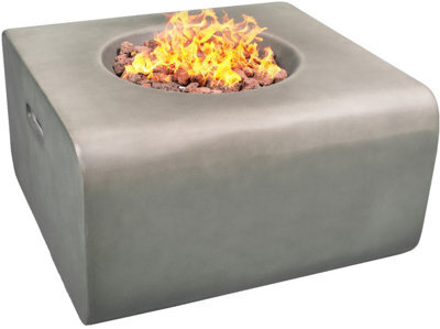 Centurion Supports Fireology Adelphi Dark Grey Lavish Garden Outdoor Fire Pit With Eco-Stone Finish - Fully Assembled - image 1