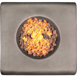 Centurion Supports Fireology Adelphi Dark Grey Lavish Garden Outdoor Fire Pit With Eco-Stone Finish - Fully Assembled - thumbnail 5