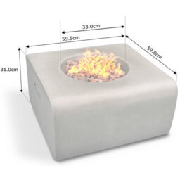 Centurion Supports Fireology Adelphi Dark Grey Lavish Garden Outdoor Fire Pit With Eco-Stone Finish - Fully Assembled - thumbnail 7
