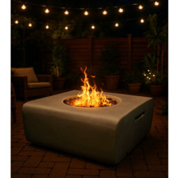 Centurion Supports Fireology Adelphi Dark Grey Lavish Garden Outdoor Fire Pit With Eco-Stone Finish - Fully Assembled - thumbnail 4
