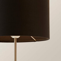 Valuelights Charles Brushed Chrome Table Lamp With Black Velvet Shade - thumbnail 3