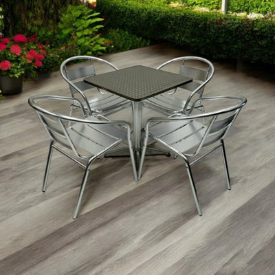 Garden Patio Furniture Sets Aluminium Garden Furniture Sets Table Plus 4 Chairs - image 1
